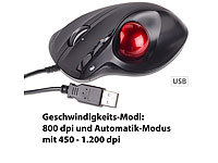 Mod-it USB-Laser-Trackball, 5 Tasten und 4-Wege-Scrollrad, 1.200 dpi; Funk-Trackball-Mäuse Funk-Trackball-Mäuse Funk-Trackball-Mäuse Funk-Trackball-Mäuse 